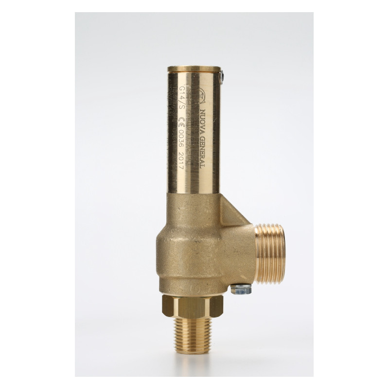 Valvola Di Ritegno In Ottone 1/2 NPT A Molla Verticale - Per Gas E Acqua, 200 WOG, Connessione 21/26 Mm